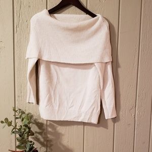 White Cowl Neck Sweater-Never Worn!